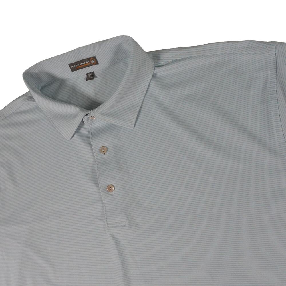 Peter Millar Performance Striped Golf Polo Shirt Men's XXL